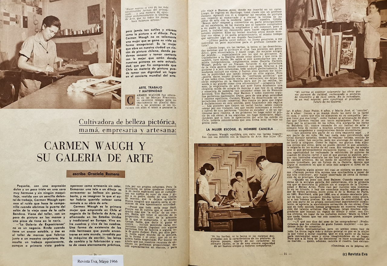 Entrevista en Revista Eva 1966